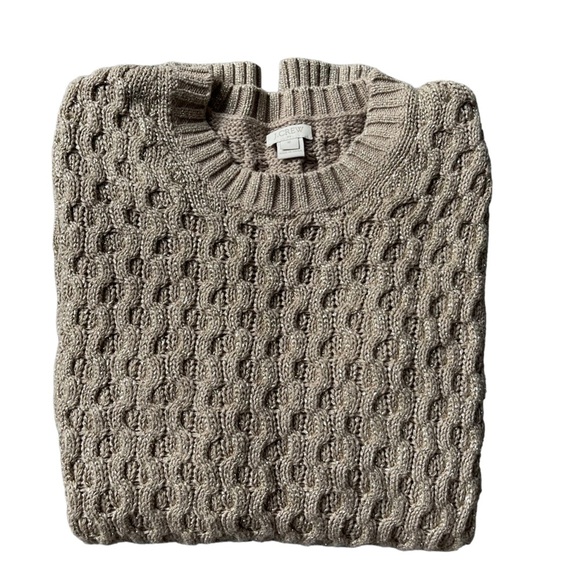 J.‎ Crew Goal Shimmery Chunky Knit Crewneck Pullover Sweater Size: M - Picture 8 of 8